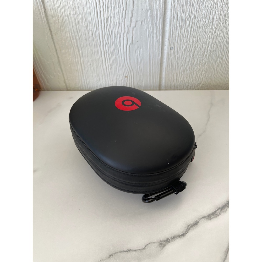 Beats Black Hard Shell Headphone Case‎ Red Logo CASE ONLY